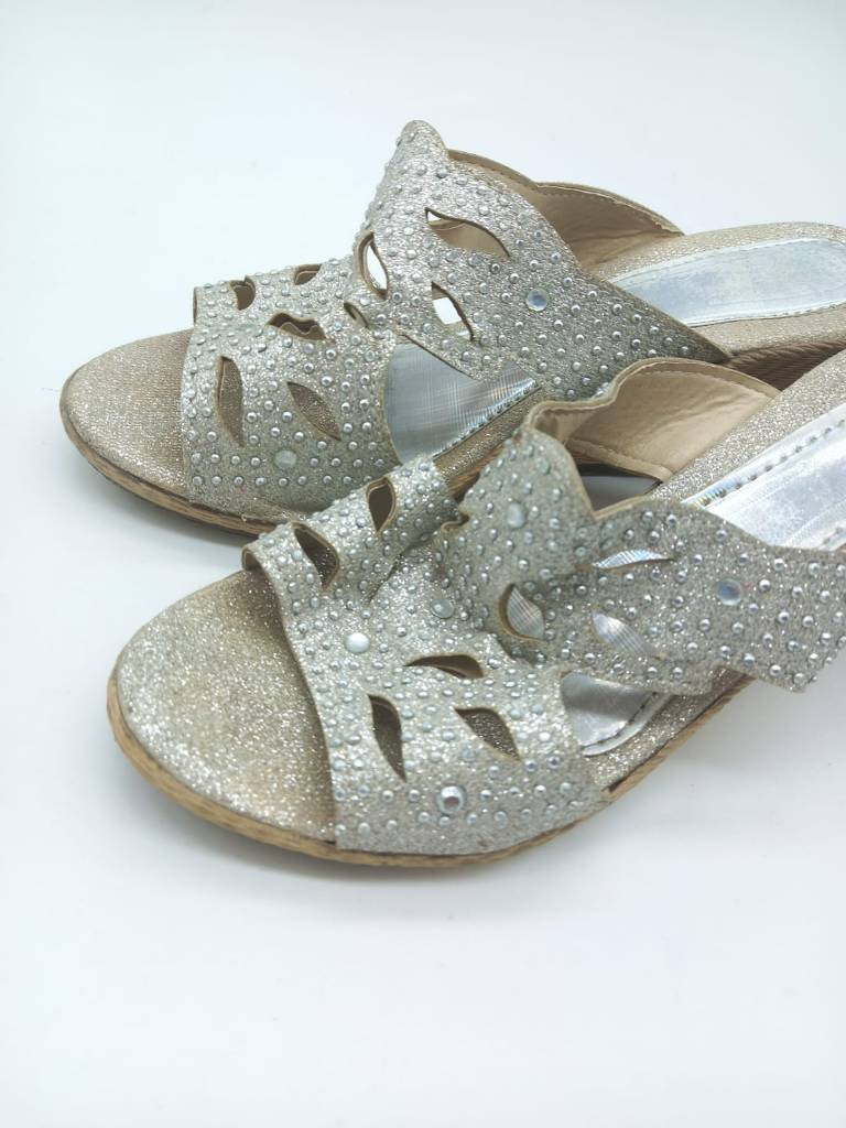 Grey Shimmery Wedge Heels for Women Antidote Thrift Store in Kathmandu
