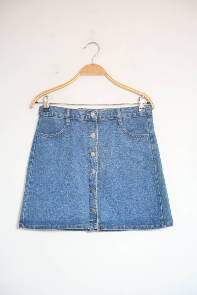 Faded Blue denim skirt for women 